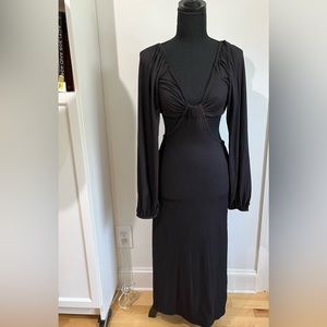 PINK LILY BLACK CUT OUT MAXI DRESS!